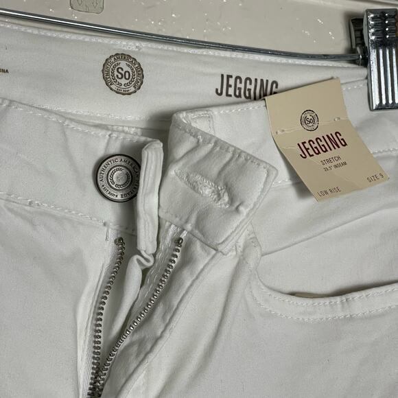 New So White Low Rise Stretch Jeggings Size 9 - Picture 9 of 9